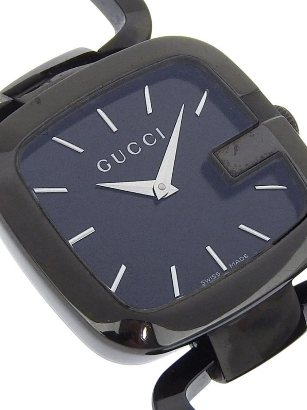 GUCCI G collection Watches 125.4 blackDial Stainless Steel Quartz Analog d... - Picture 2 of 13